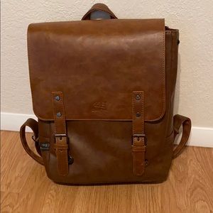 NWT Three-Box Vegan Leather Backpack